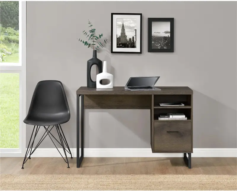 Candon Contemporary Medium Brown Computer Desk