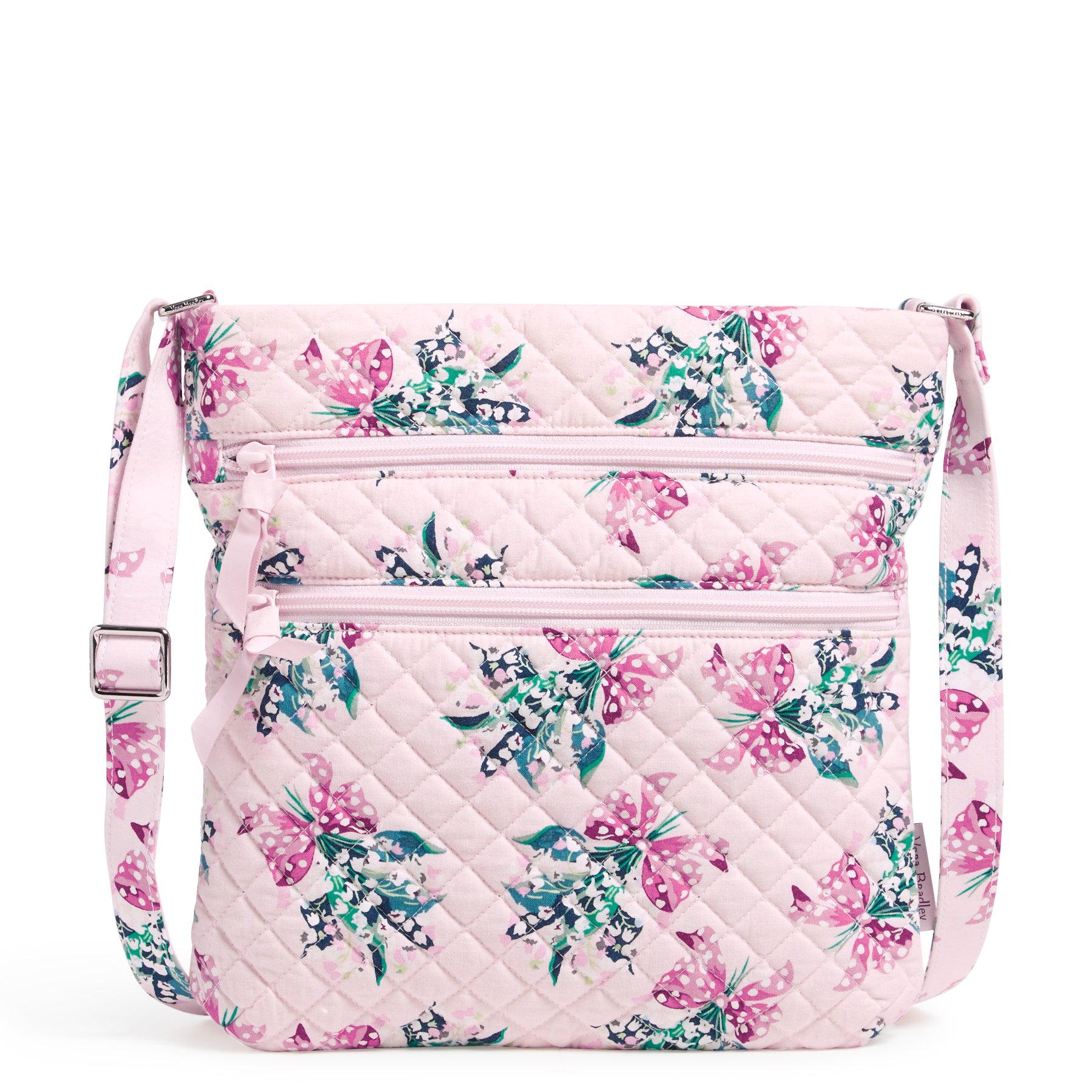 Triple Zip Hipster Crossbody Bag