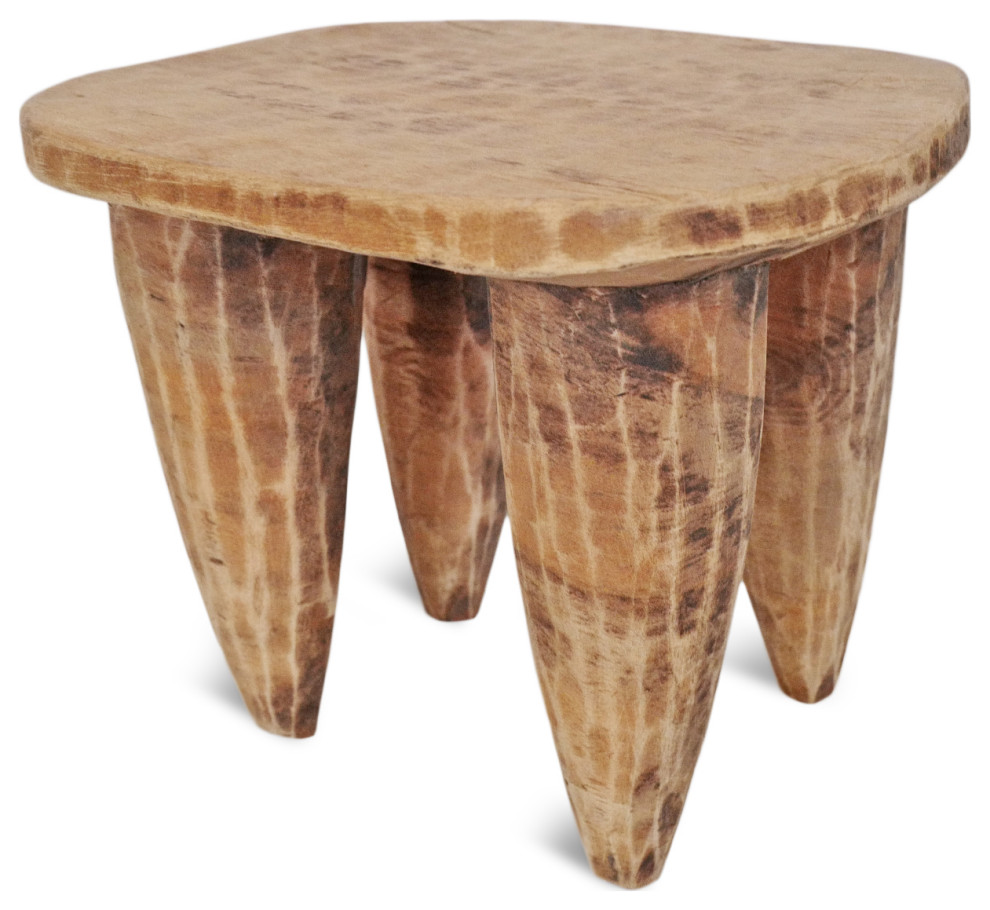 Consigned Dayo Small Senufo Stool   Rustic   Accent And Garden Stools   by Design Mix Furniture  Houzz