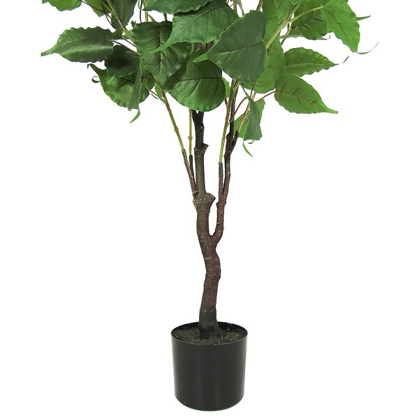 4.5ft Artificial Birch Tree Plant in Black Pot