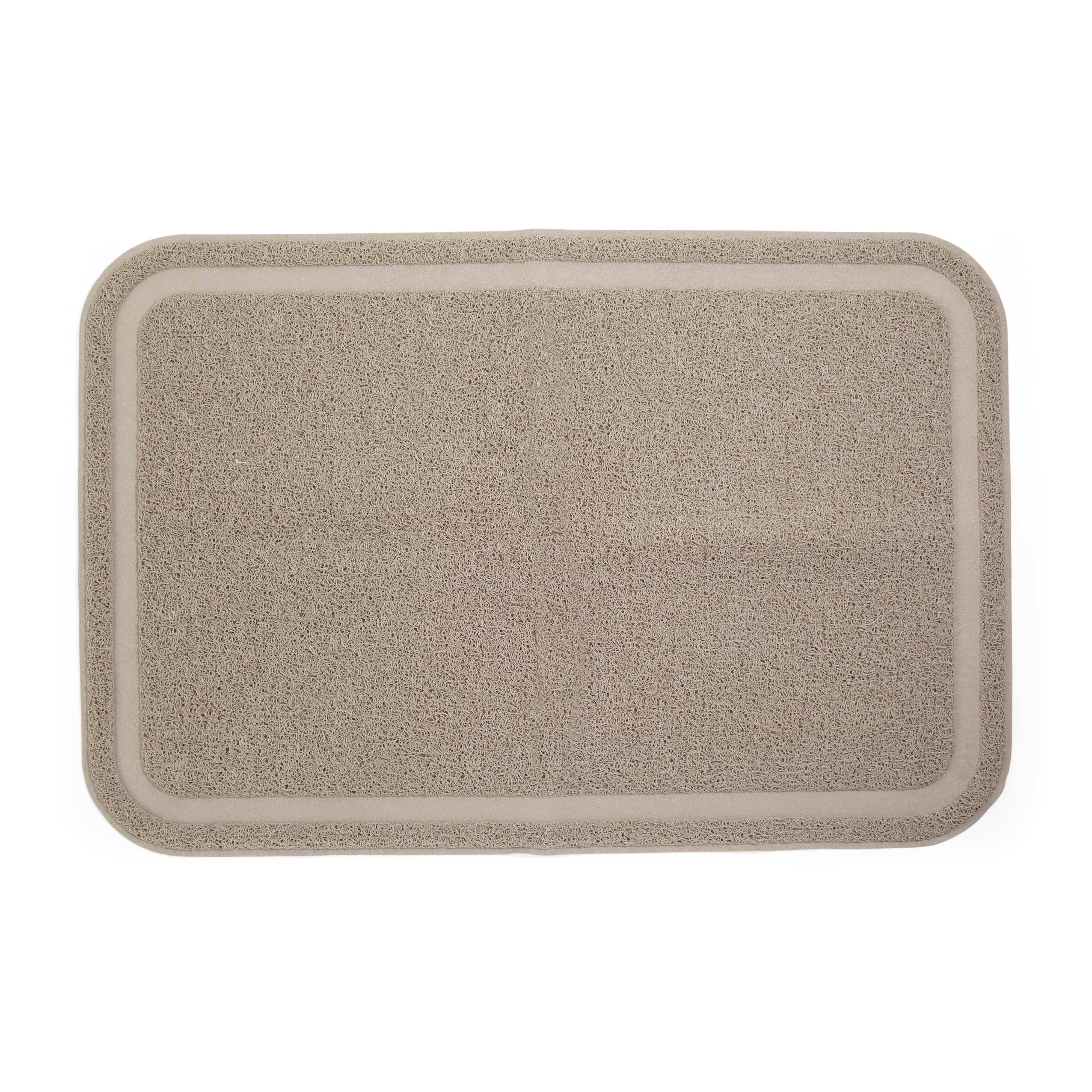 So Phresh Tan Rectangular Cat Litter Trapper Mat， 35