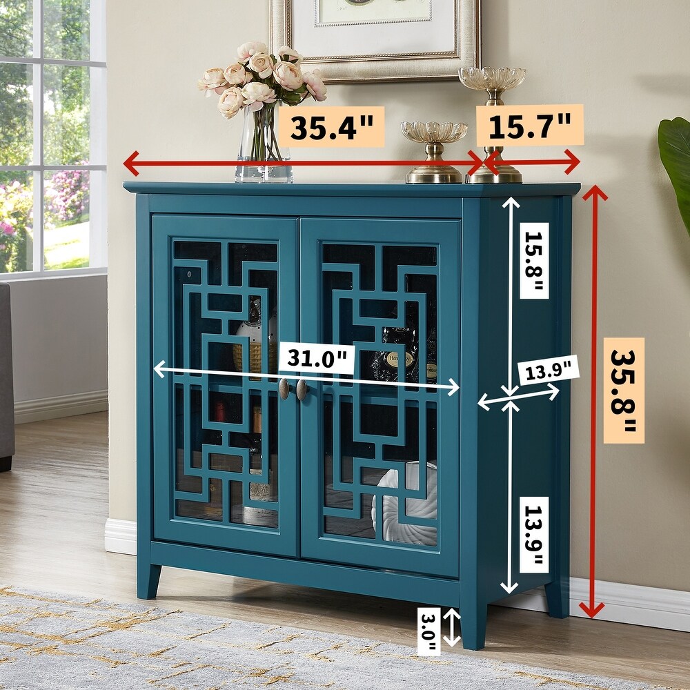 Teal Blue Storage Cabinet