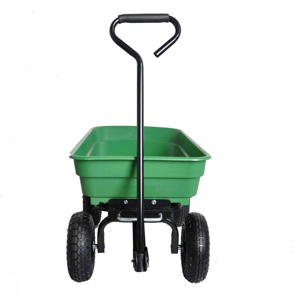 Tatahance Poly Garden Dump Truck Folding Car in Grass Green with Steel Frame W22752500-Z