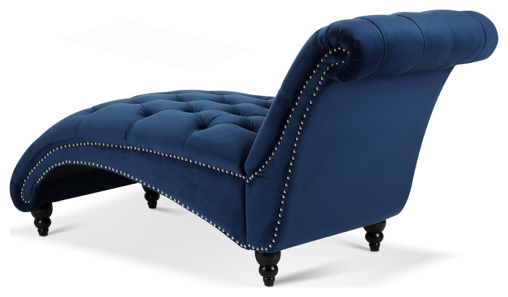 TATEUS Tufted Armless Chaise Lounge   Traditional   Indoor Chaise Lounge Chairs   by TATEUS LLC  Houzz