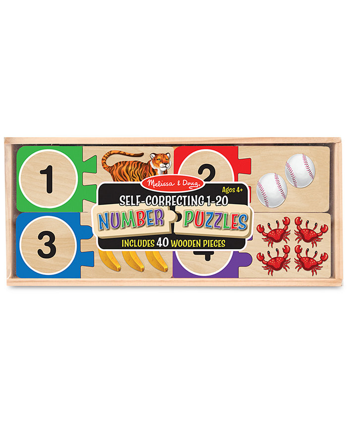 Melissa and Doug Melissa and Doug Wooden Self-Correcting 1-20 Number Puzzles