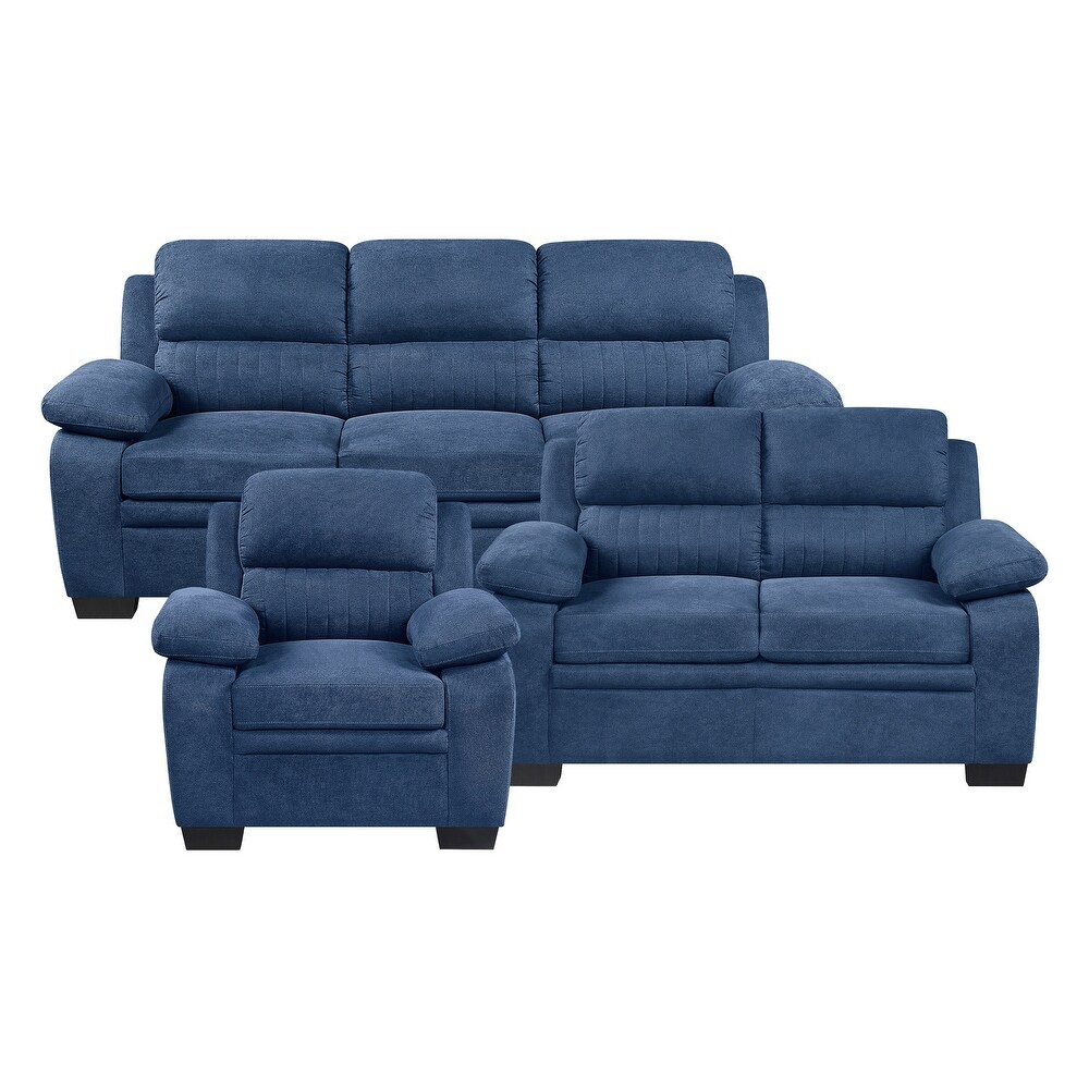 Onofre 3 Piece Fabric Living Room Sofa Set