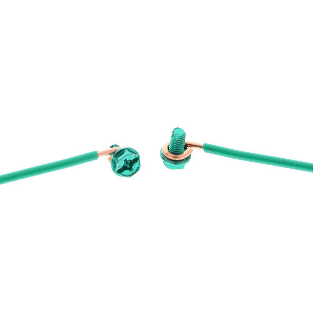 IDEAL 12 AWG Solid Grounding Pigtail with Screw Green (50-Pack) 30-3392R