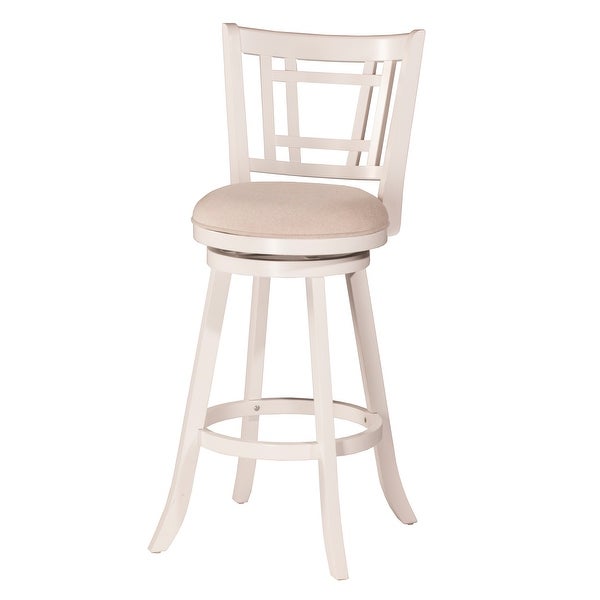 Hillsdale Furniture Fairfox Swivel Counter Stool， White - 18.5