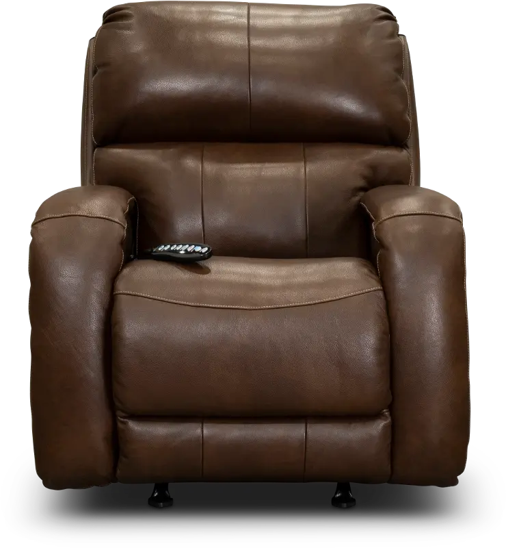 Fame SoCozi Hazelnut Leather-Match Rocker Power Recliner