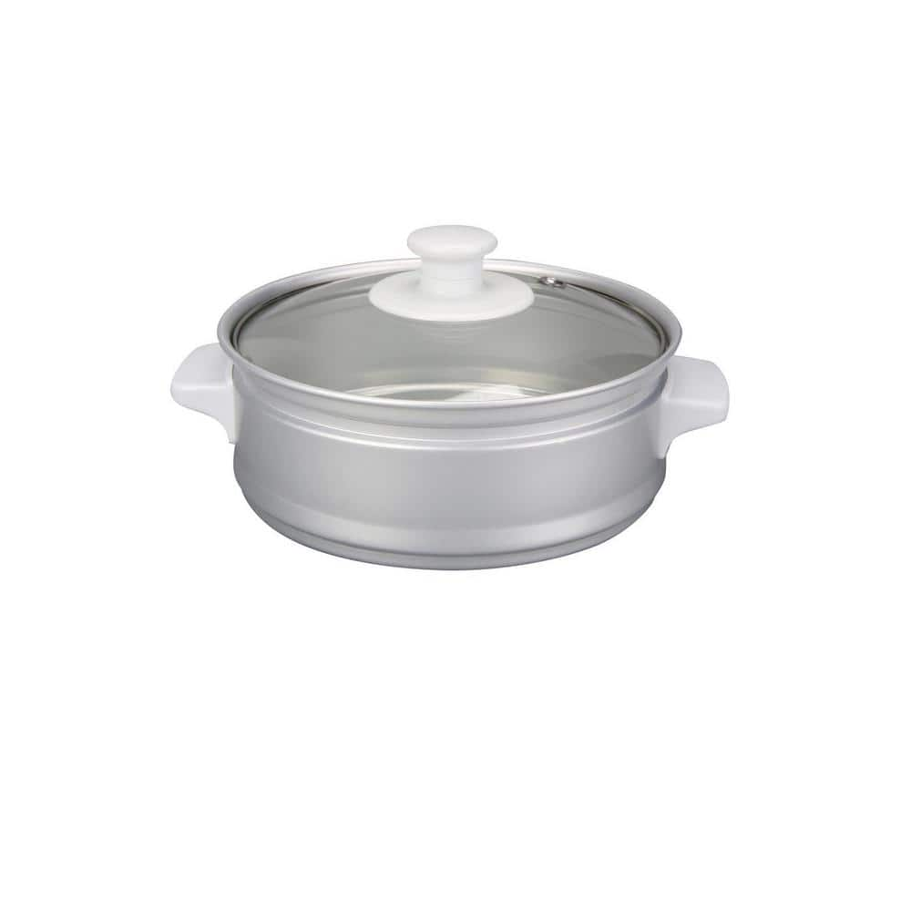 Tayama 6-Cup White Rice Cooker with Steam Tray and Glass Lid RC-3R