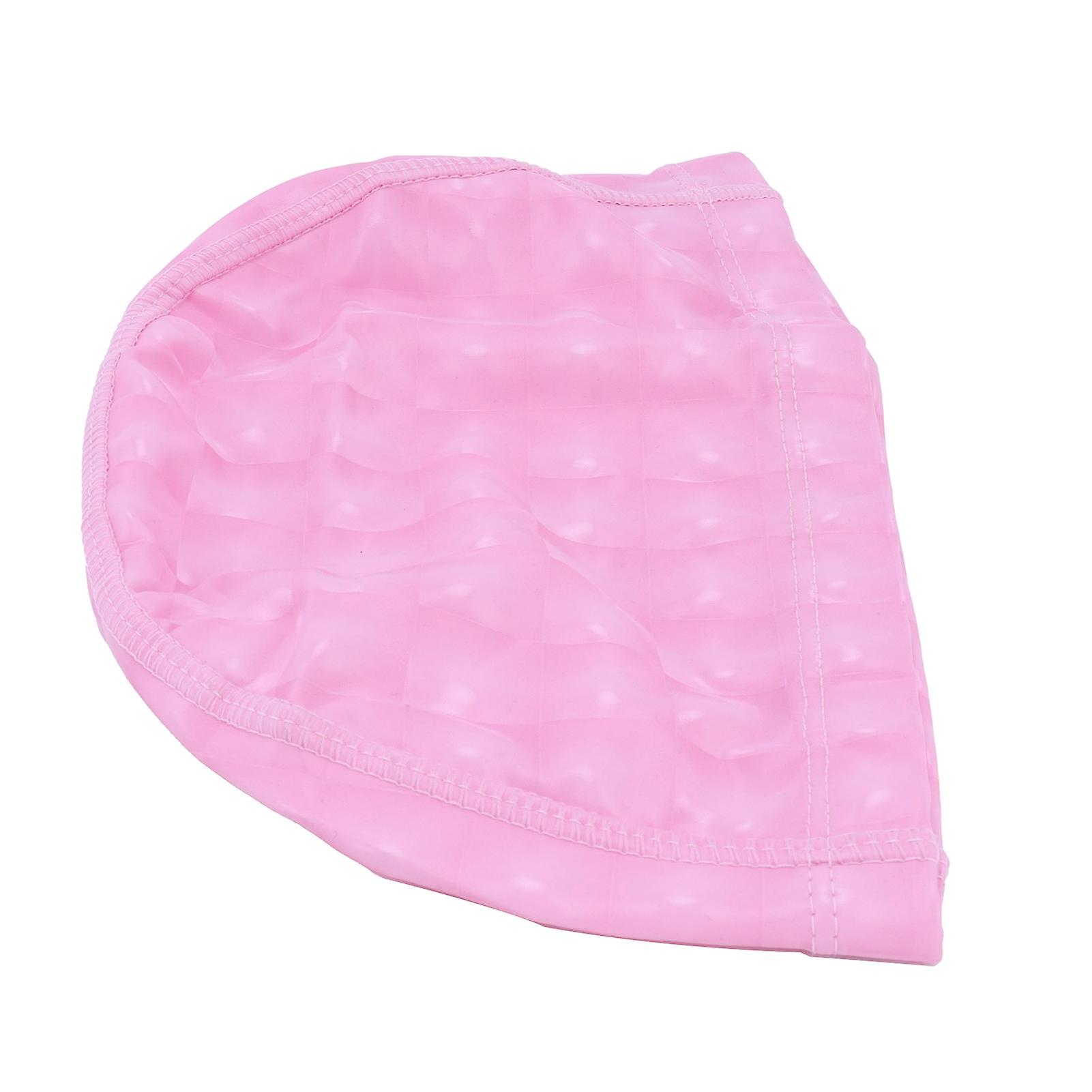 Swimming Cap Bright Color Waterproof Swimming Cap Hot Spring Swimming Cap For Men And Womenpearl Pink