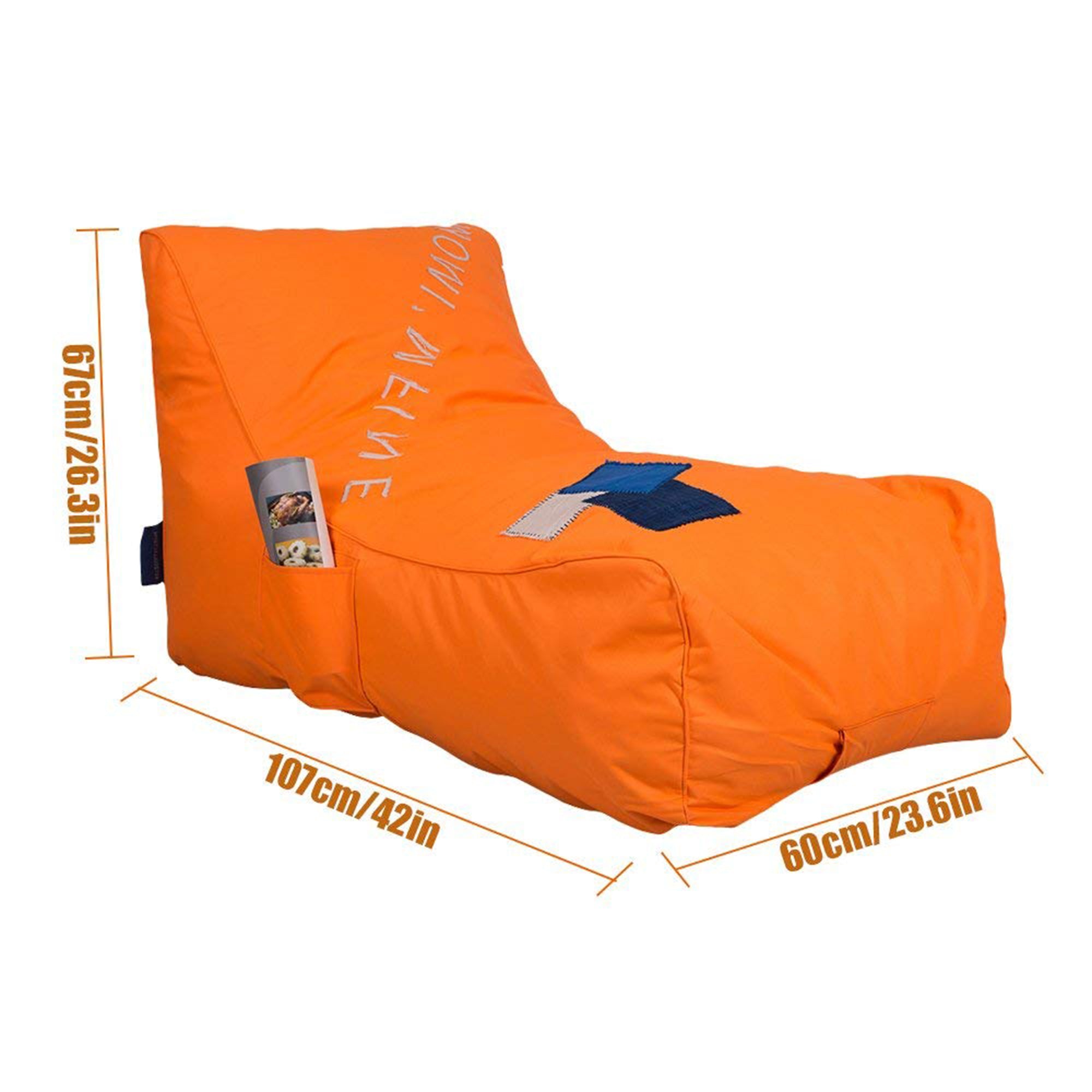 Karmas Product Bean Bag Chair, Orange