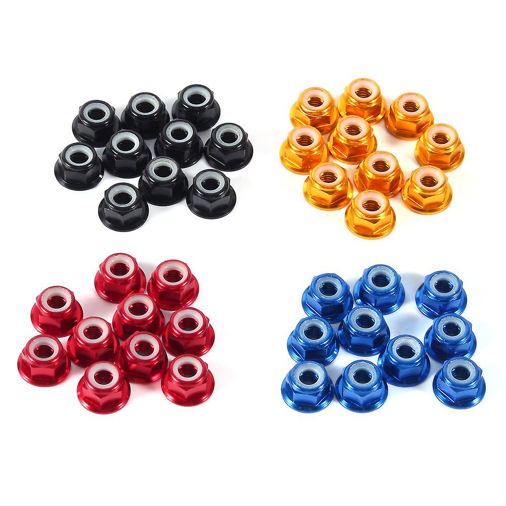 10 Pack Anodize M5 Nylon Insert Lock Nut Selflock Aluminum Alloy Nuts Locknut Hex Nylon Insert Lock Nuts