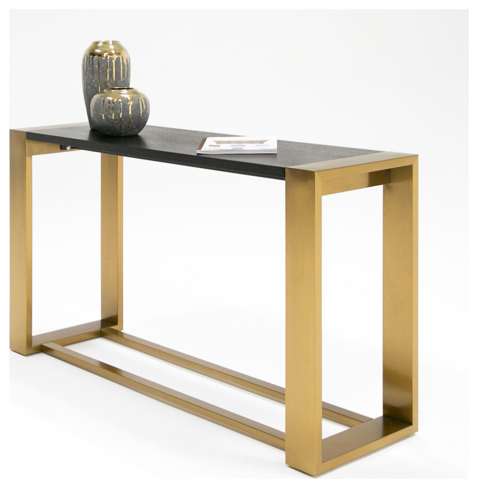 Tierra Brass Console Table 53 quot  Contemporary   Console Tables   by mod space furniture  Houzz