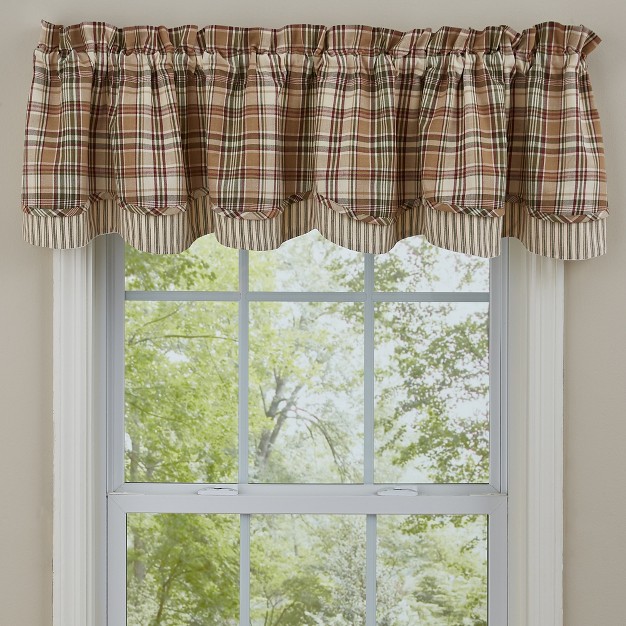 Park Designs Thyme Lined Layered Valance 16 quot l Beige