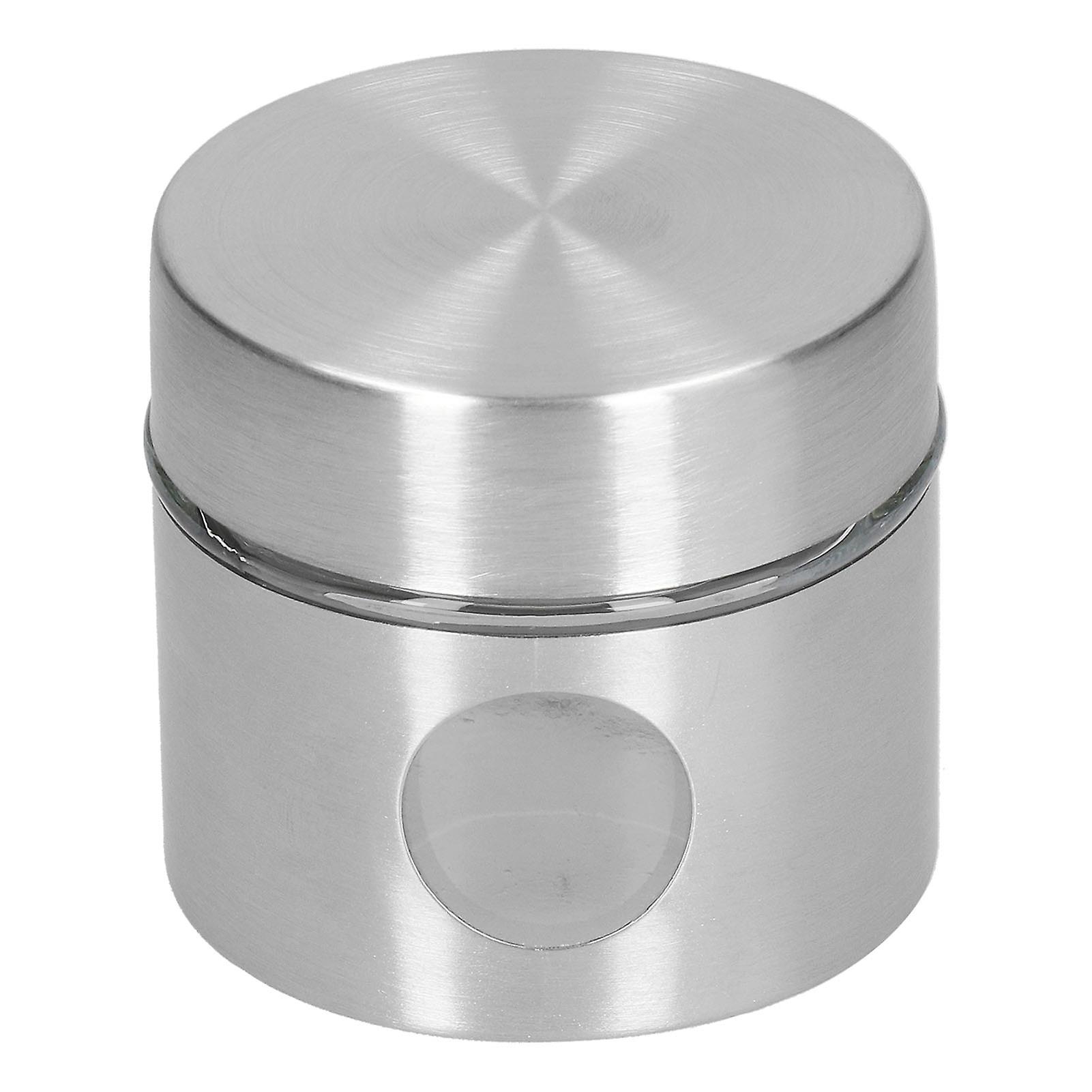 Mini Tea Storage Cans Portable Stainless Steel Coffee Powder Preservation Cans for Home KitchenSilver