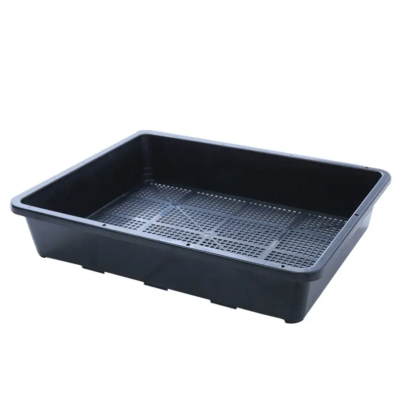 wholesale cheap garden supplies plastic tray 7 * 7 small square nursery pot water holding tray sorting tray