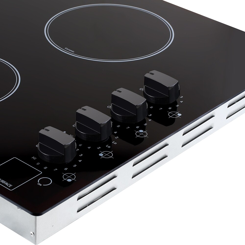 thermomate 30 in. Total 73 000W Built In Electric Cooktop with 4 Burners  Radiant Smooth Surface 240V