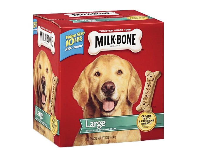 Milk-Bone Original Biscuit Large Dog Treats， 10 lb. Box