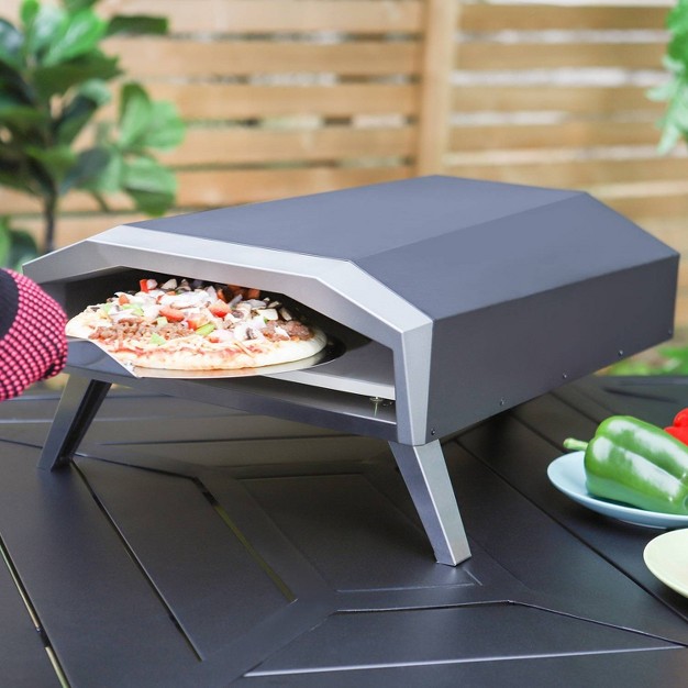 Captiva Designs E02gr011 Propane Gas Outdoor Pizza Oven Black