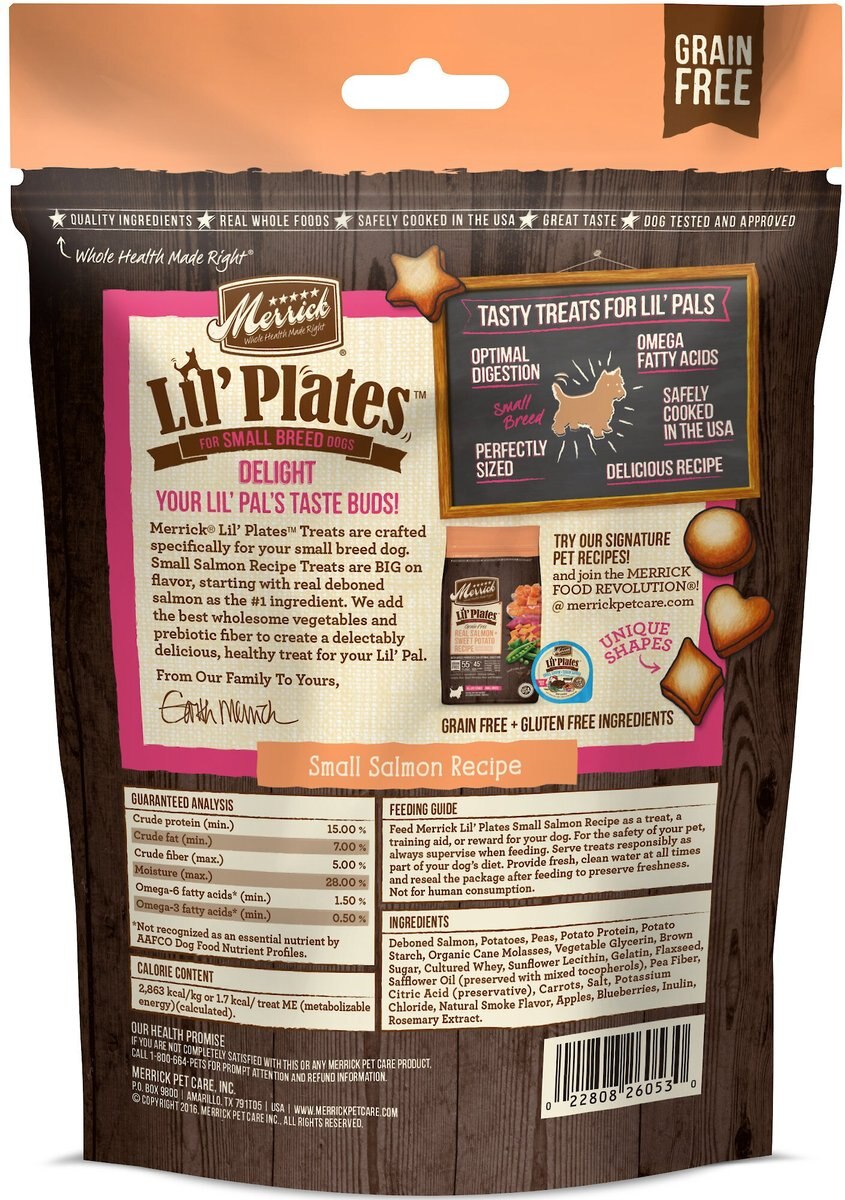 Merrick Lil' Plates Small Salmon Recipe Grain-Free Dog Treats