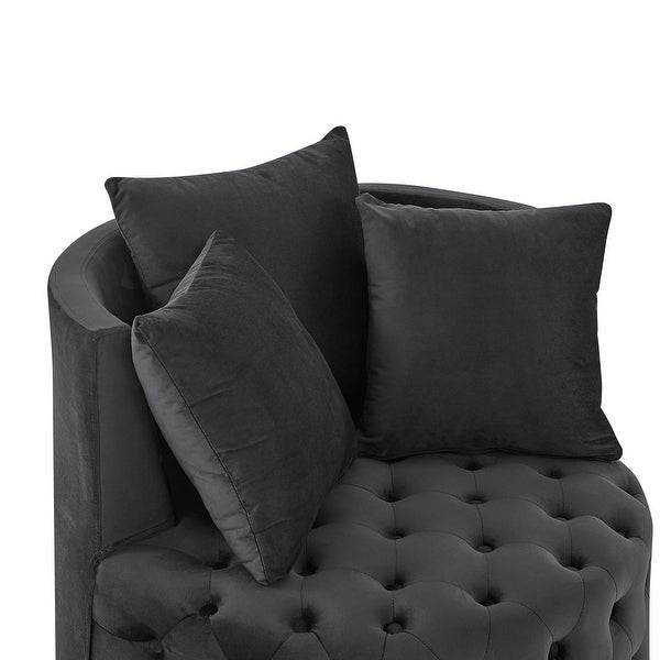 Modern Accent Sofa Chair， Modern Swivel Barrel Chair