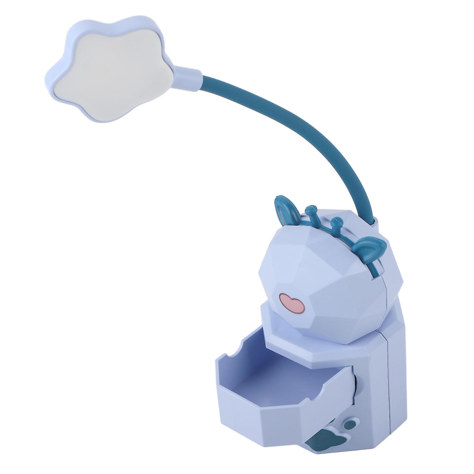 Kids Reading Light Cute Design Usb Charging Warm Light 360 Degrees Gooseneck Adjustment Safe Material Kids Lamppurple