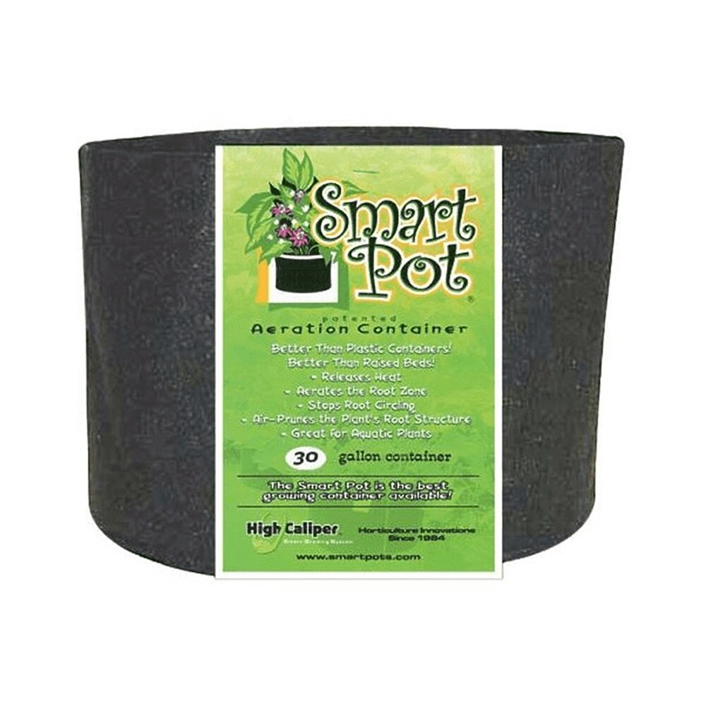 Smart Pot 30 Gallon Fabric Dirt Planter Flower Pot Soft Sided Container  Black   0.8