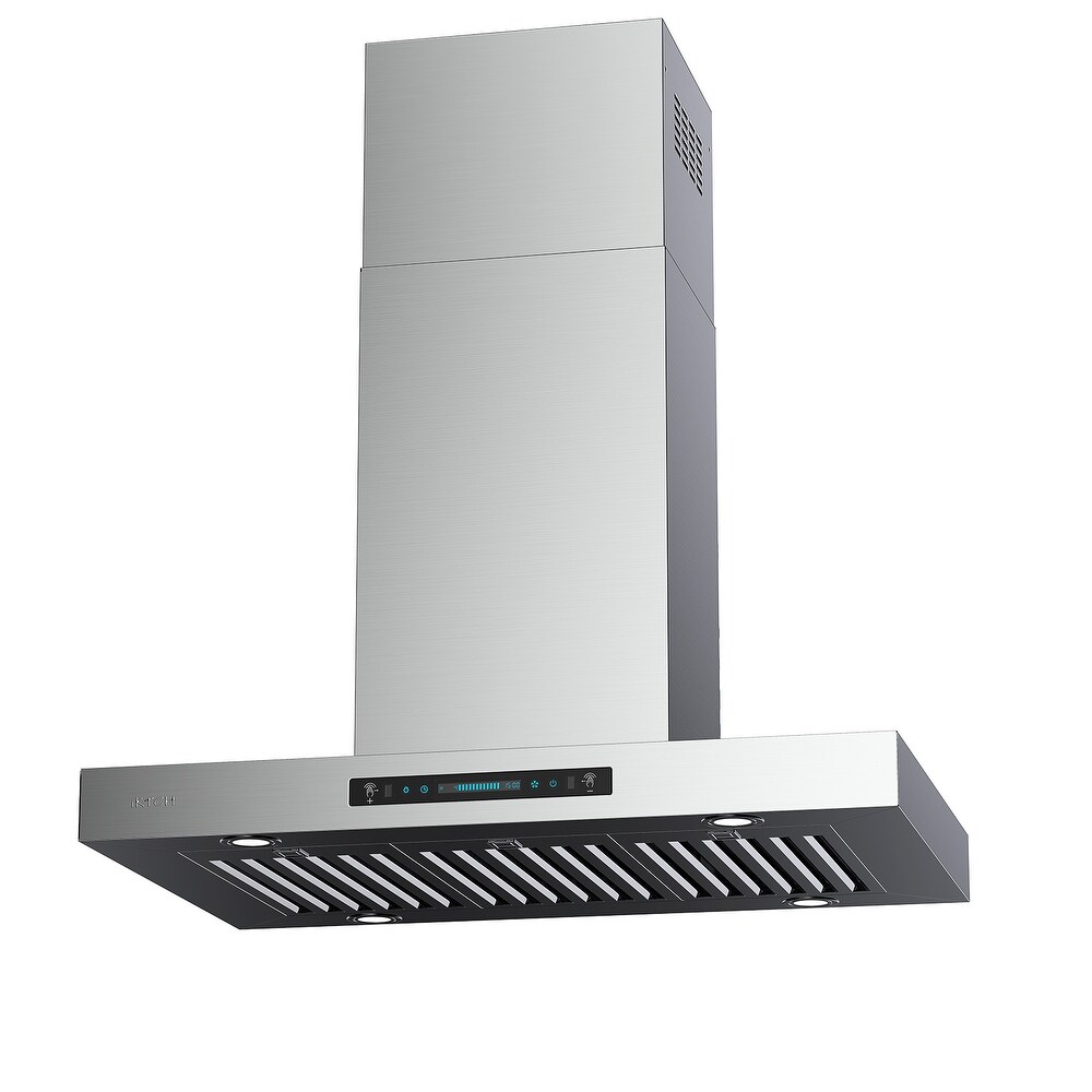 IKTCH 30 inch Vent Island Mount Range Hood  900 CFM Powerful and Stylish Kitchen Ventilation   30''