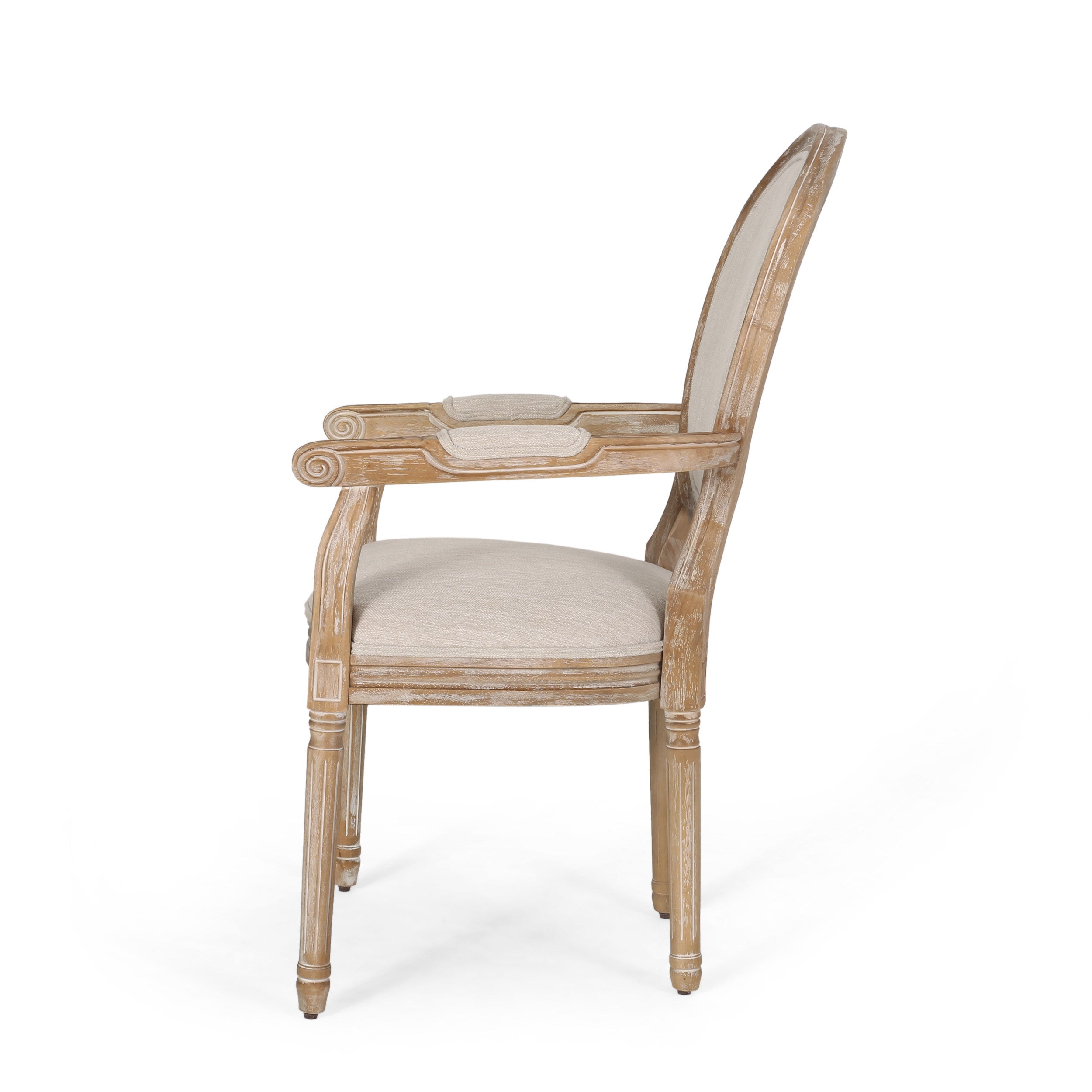 Aisenbrey French Country Wood Upholstered Dining Chair