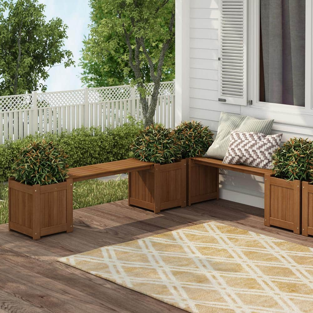 Furinno Tioman Natural Hardwood Planter Box FG16011