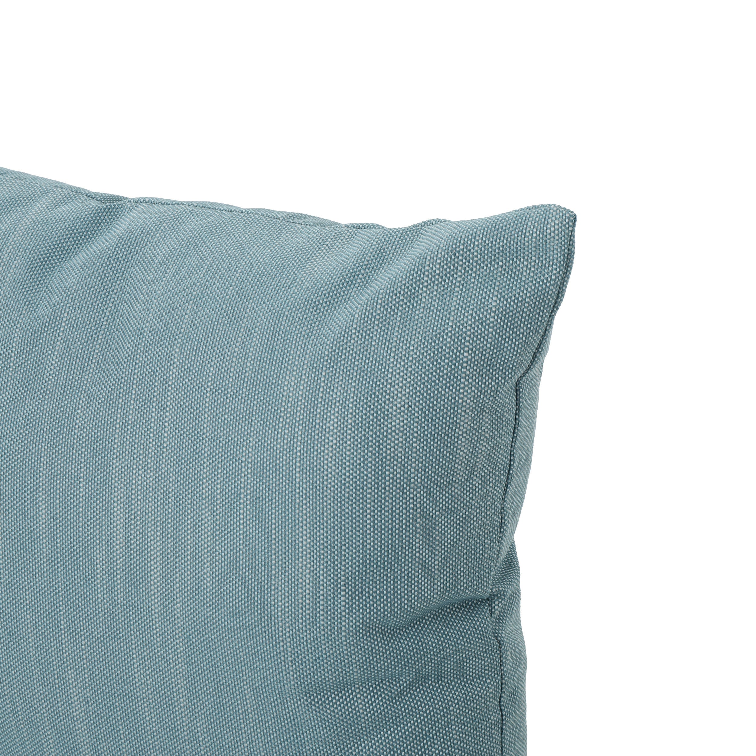 Misty Indoor Teal Water Resistant Small Square Throw Pillow