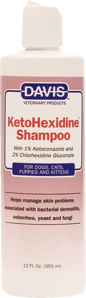 Davis KetoHexidine Dog and Cat Shampoo， 12-oz bottle