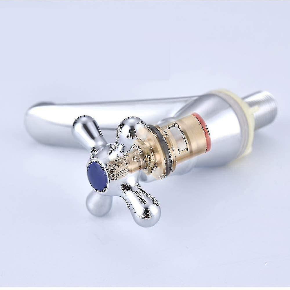 Single Cold Water Tap Water Tap， Chrome Single Cold Tap Basin Water Tap， For Home Bathroom Toilet Sink Basin Kitchen A