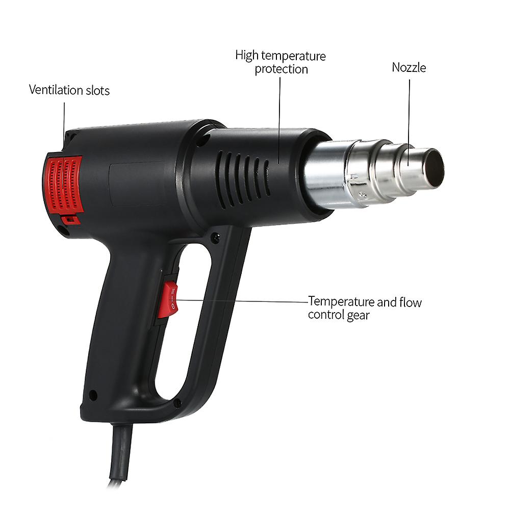 2000w Industrial Fast Heating Hot Air Gun High Quality Handheld Heat Blower Electric Adjustable Temperature Heat Gun Tool No.298099