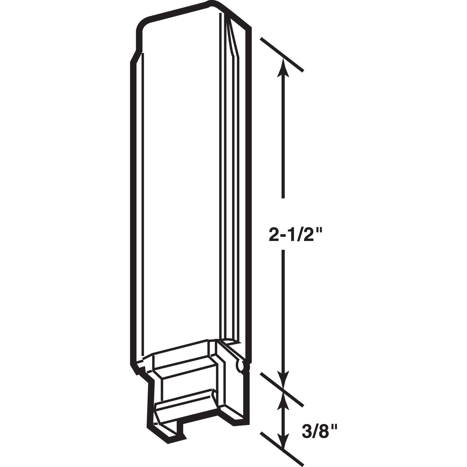 Prime-Line Matte White Plastic Guide 2 pc