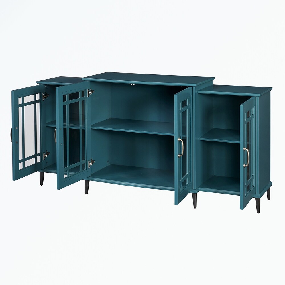 Sideboard with Glass Door and Adjustable Shelves