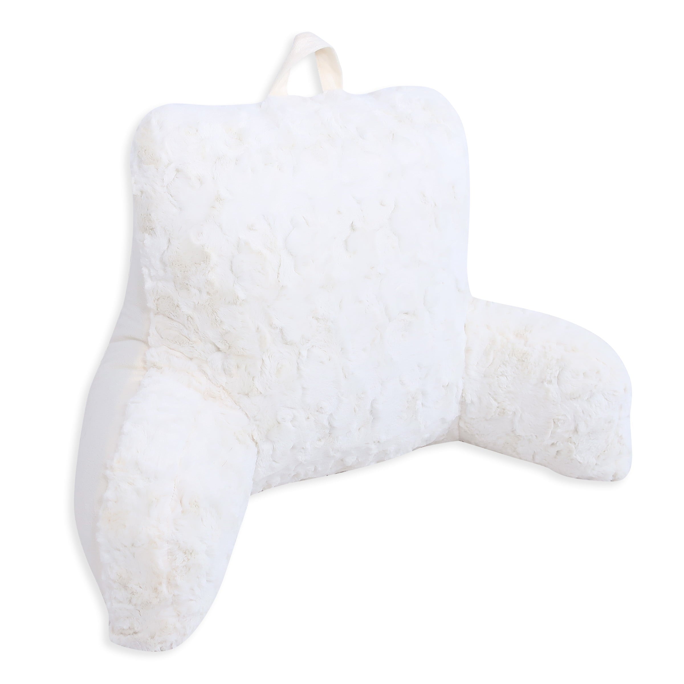 Better Homes and Gardens Georgina Faux Fur Backrest Pillow， Cream