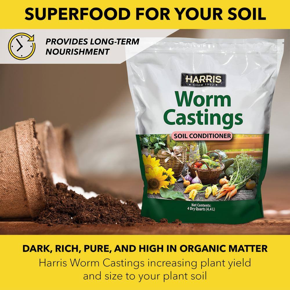 Harris 4 Qt. Worm Castings Premium Soil Conditioner (2-Pack) 2WORM-4