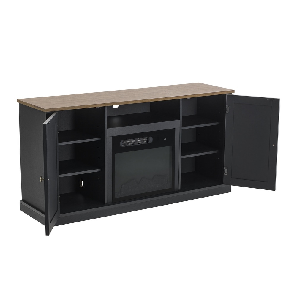 54 in. TV Stand Console for TVs up to 60 in. with Electric Fireplace   54\