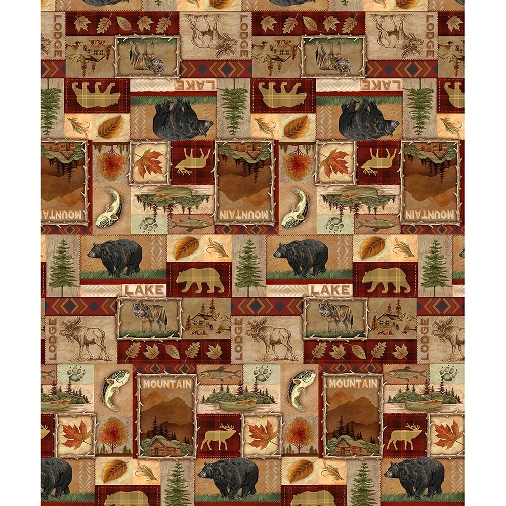 Laural Home Lodge Collage Tablecloth