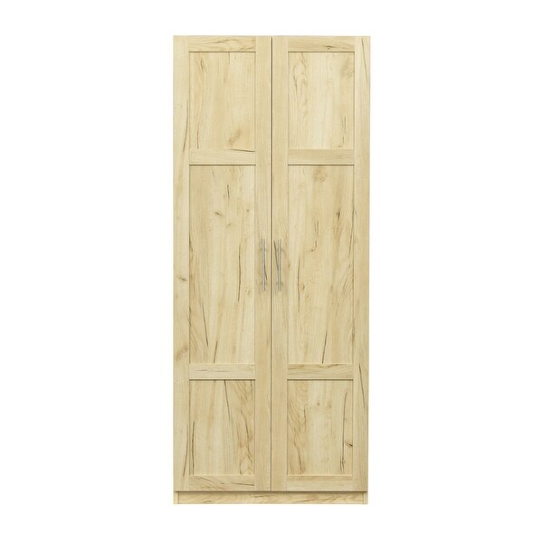 Wooden locker， 2 doors， 3 shelves， wardrobe closet， separate kitchen storage locker - - 38105664