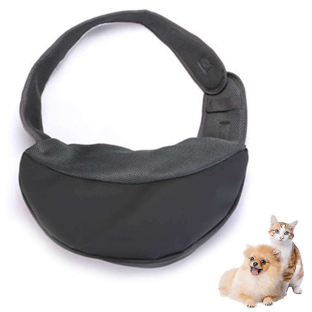 Pet Dog Sling Carrier， Atmungsaktives Mesh Travelling Pet Freisprecheinrichtung Sling Bag Einstellbarer Gepolsterter Riemen Fronttasche Single Shoulde