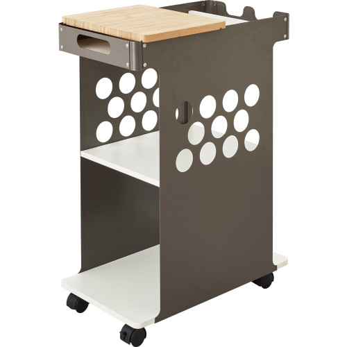 Safco Mini Rolling Storage Cart， 29.75w x 15.75d x 16.5h， White， 200-lb Capacity (5209WH)