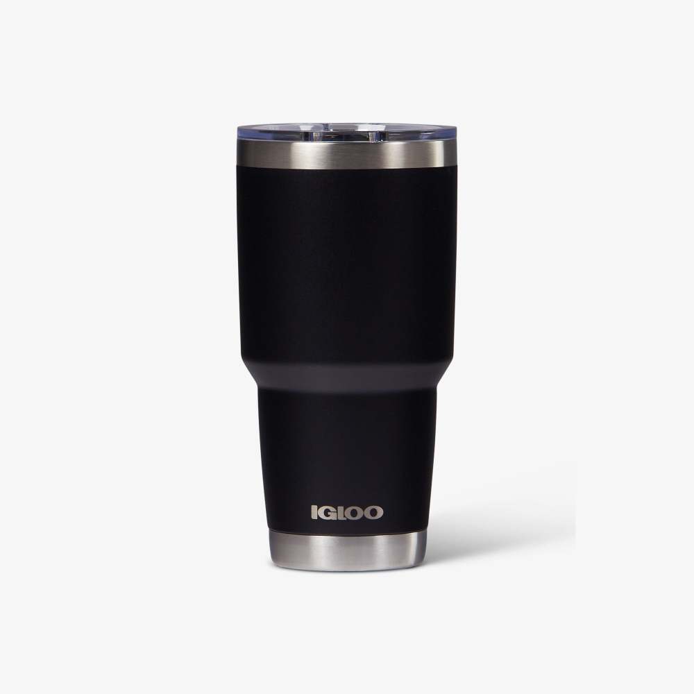 Igloo Tumbler Reusable Hot/Cold Stainless Steel Black 27oz ;