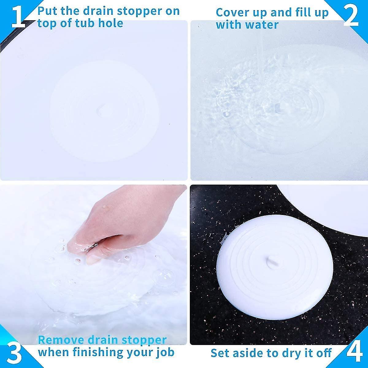 Other Sink Accessory Bath Plugs Silicone Sink Plug Kitchen Sink Plug Diameter 15cm For Kitchens， Bathrooms And Laundry Universal Drain Plug (white) Sc