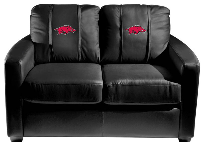 Arkansas Razorbacks Stationary Loveseat Commercial Grade Fabric   Contemporary   Loveseats   by DreamSeats LLC  Houzz