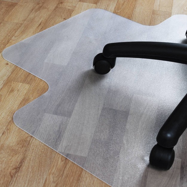 Valuemat Pvc Chair Mat For Hard Floors Lipped Clear Floortex