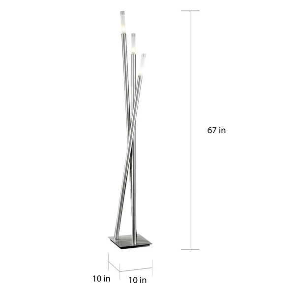 Strick and Bolton Peale 3-light Modern Icicle Floor Lamp - N/A