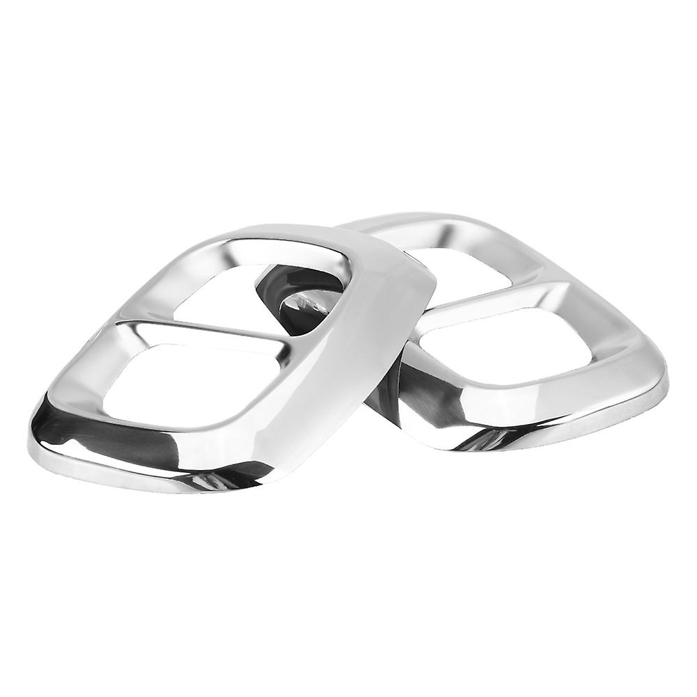 2pcs Stainless Steel Tail Exhaust Pipe Output Cover Trim For Mercedes Benz Gla Class X156 14-18